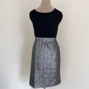 Cremieux Silver and black Madison pencil skirt